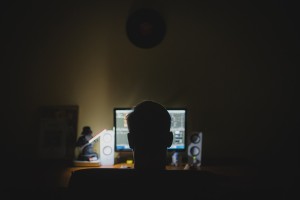 Person in front of computer